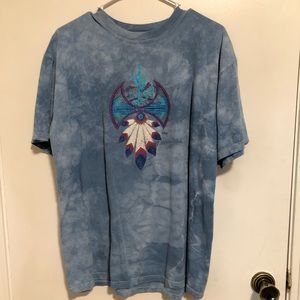 Arizona Neon Vaporwave Native American Aztec SouthWestern L T-Shirt VTG 80s 90s